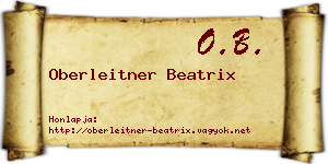 Oberleitner Beatrix névjegykártya